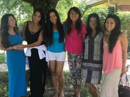 Christine Bui with her mother and sisters.